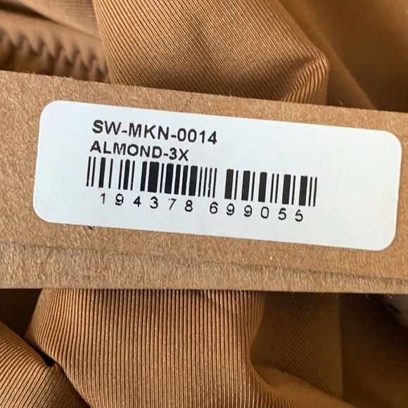 Skims 3X Cut Out One Piece Swimsuit Travel Monokini One-Shoulder Almond Tan New - Picture 9 of 12